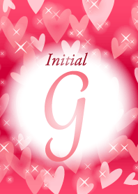 【G】イニシャル❤️ハート-赤2-