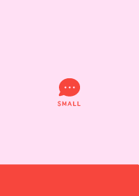 Small Button / Red&Strawberry Pink