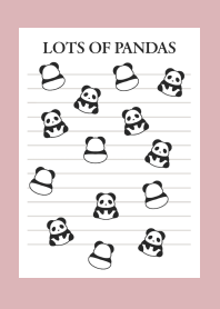 LOTS OF PANDAS NOTEBOOK-DUSTY PINK