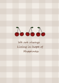 さくらんぼ / ベージュチェック