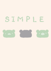Theme of a dull color green bear