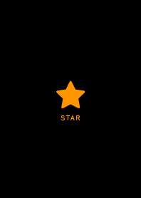 Simple Lucky Star / Black&Neon Orange