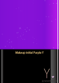 Makeup initial purple Y.