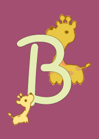 -Cute giraffe initial B-