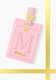 イニシャル M ピンクレザー