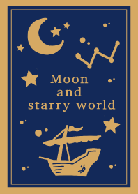 Moon and starry world