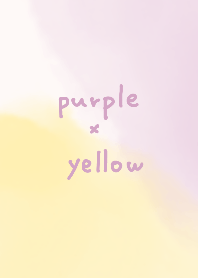 Watercolor simple bright purple x yellow