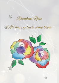 Khaki / Rainbow rose calling all luck
