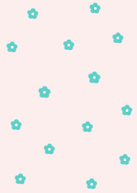 flower pattern =pink turquoise=