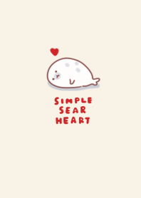 simple seal heart beige.