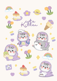 แมวมินิมอลน่ารักๆ สีม่วง :D