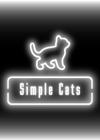 シンプルな子猫 :ネオンライトホワイト