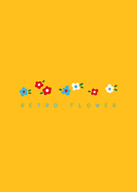 Retro pop flower - 黄色 -