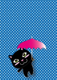 Kucing hitam pada hari hujan