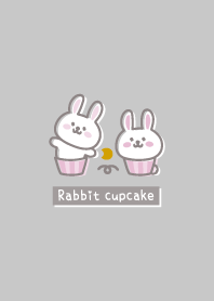 Rabbit cupcake <Moon> gray