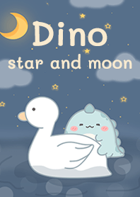 Blue dino on star and moon!
