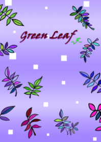 Green leaf-5- Purple