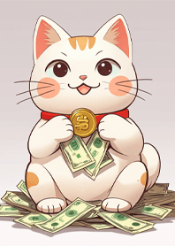 Lucky cat brings money