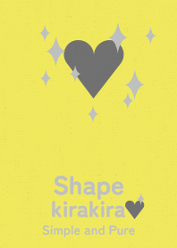 kirakira heart gray yellow