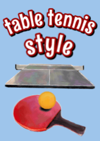table tennis style.[ping-pong] ( 卓球 )