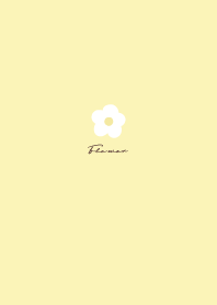 簡單手繪小花 檸檬黃色