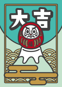 Daruma on MT.FUJI / Light Mint x Gold