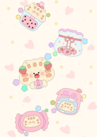 Little tiger drinks milk