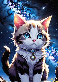 Night Moon Star Cat 577313