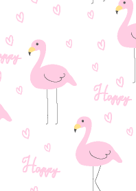 Happy heart flamingo joc