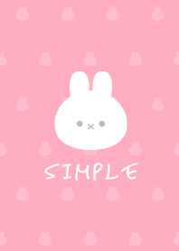 シンプルドット柄うさぎピンク