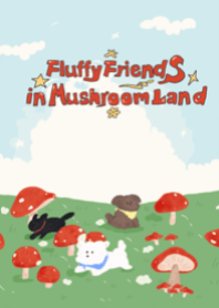 Fluffy Friends in Mushroom Land