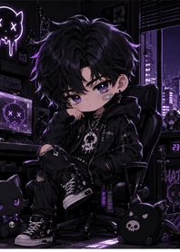 Dark Boy Black Cat