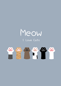 猫の手 猫の足(モランディ青)