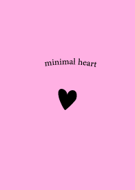 Simple Mini Mini Heart pink x black