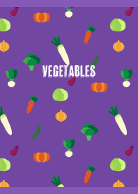 Fun vegetables on purple JP
