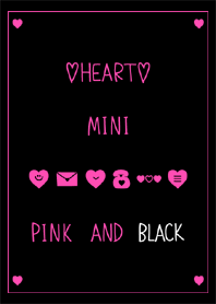 HEART MINI PINK AND BLACK