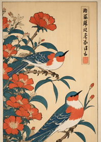 อุกิโยะเอะ -นก 55B0e3