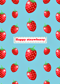 Happy RED strawberry Blue ver