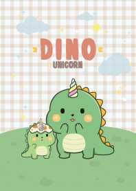 ไดโน ยูนิคอร์น ลายสก๊อตน่ารัก คาวาอี้