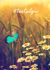 Nostalgic blue butterfly from Japan