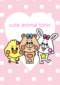 Cute animal trio