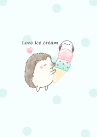 Hedgehog and Shimaenaga-ice cream- gr2