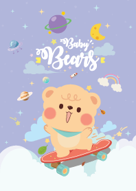 Chubby Baby Bear Galaxy Violet