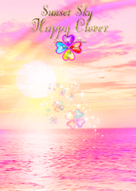 Sunset sky Happy clover2