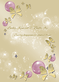 Beige and Navy: butterfly and kunzite