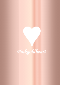White heart and pink gold