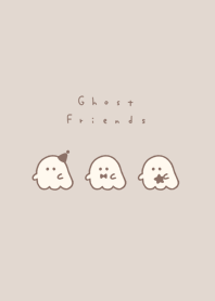Ghost Friend(line)/ beige (dark)