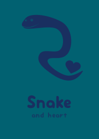 Snake & heart Blue -conar