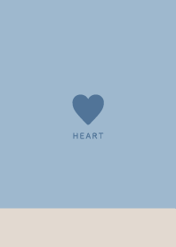 Dull Blue Beige&Brown /Simple Heart