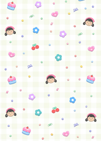 Cute girl with cake 7 (Pp)
